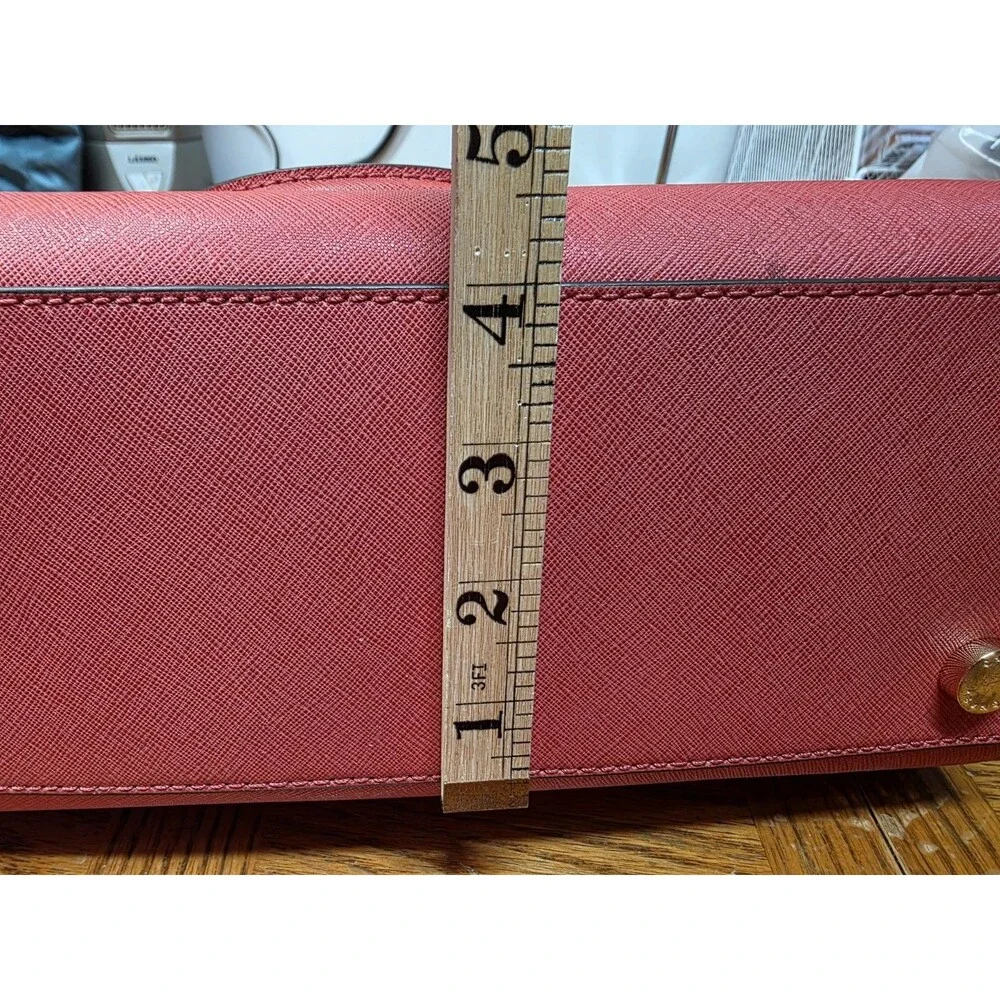 Michael Kors Selma Medium Top Zip Satchel Bag - Coral Peach